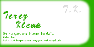 terez klemp business card